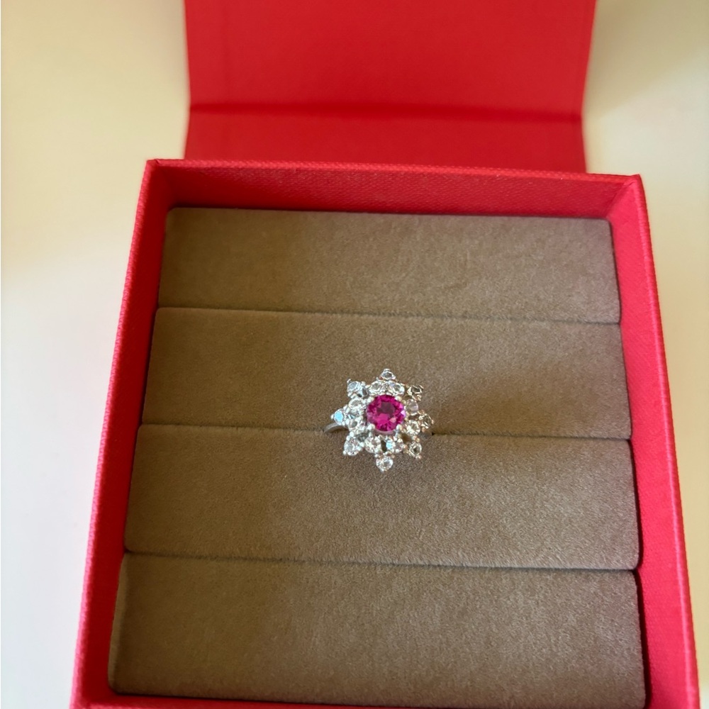 Sterling silver CZ cocktail ring